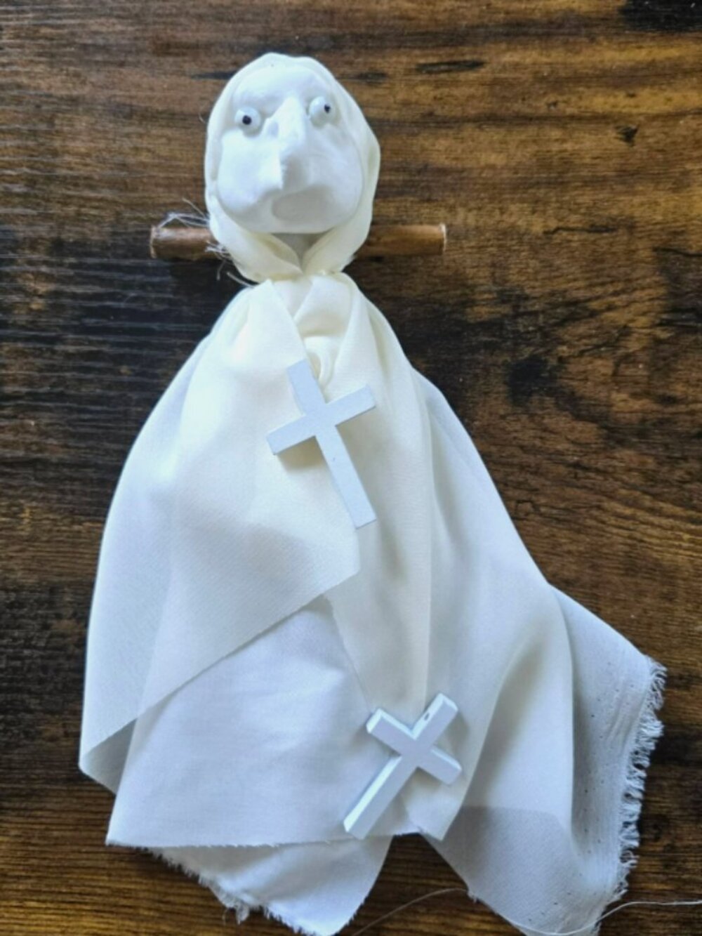 Voodoo Doll Kit The Unholy Sister Powerful White Eyes Wicked 8" Pins & Guide